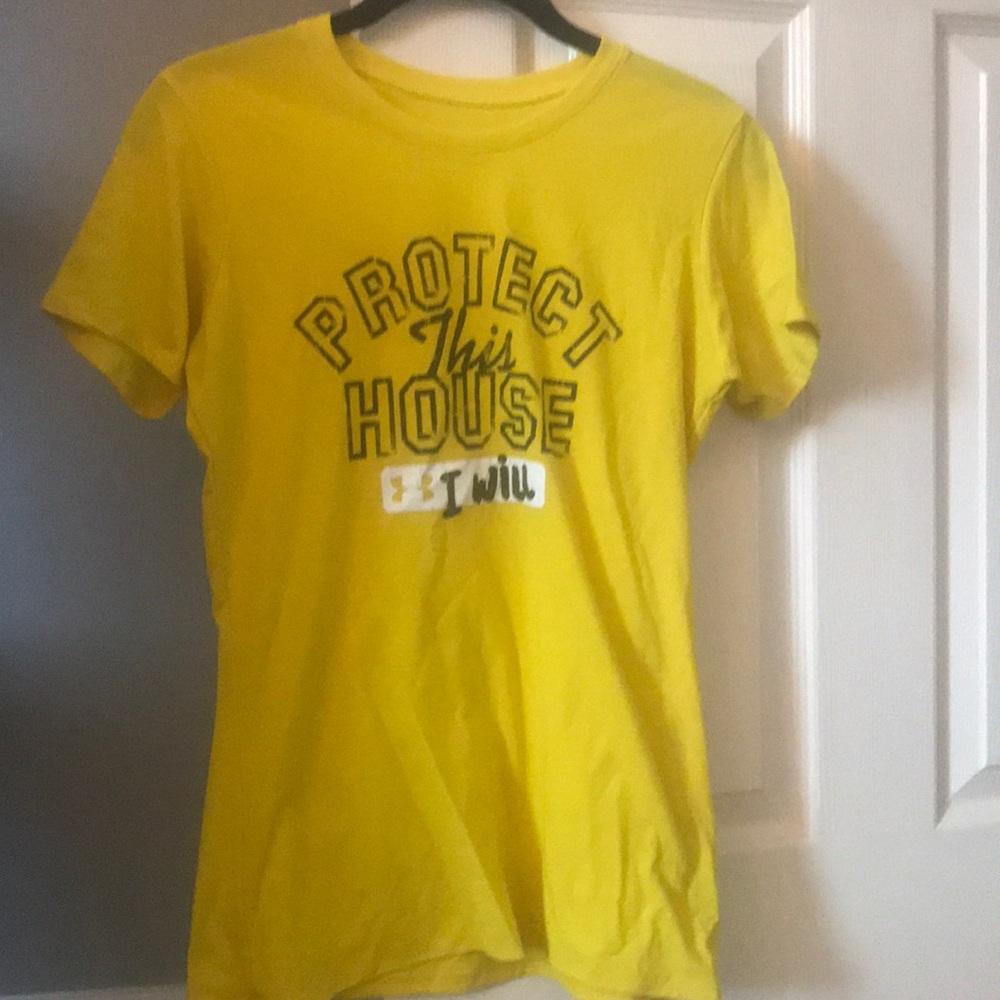 Under armour yellow short sleeve T-shirt